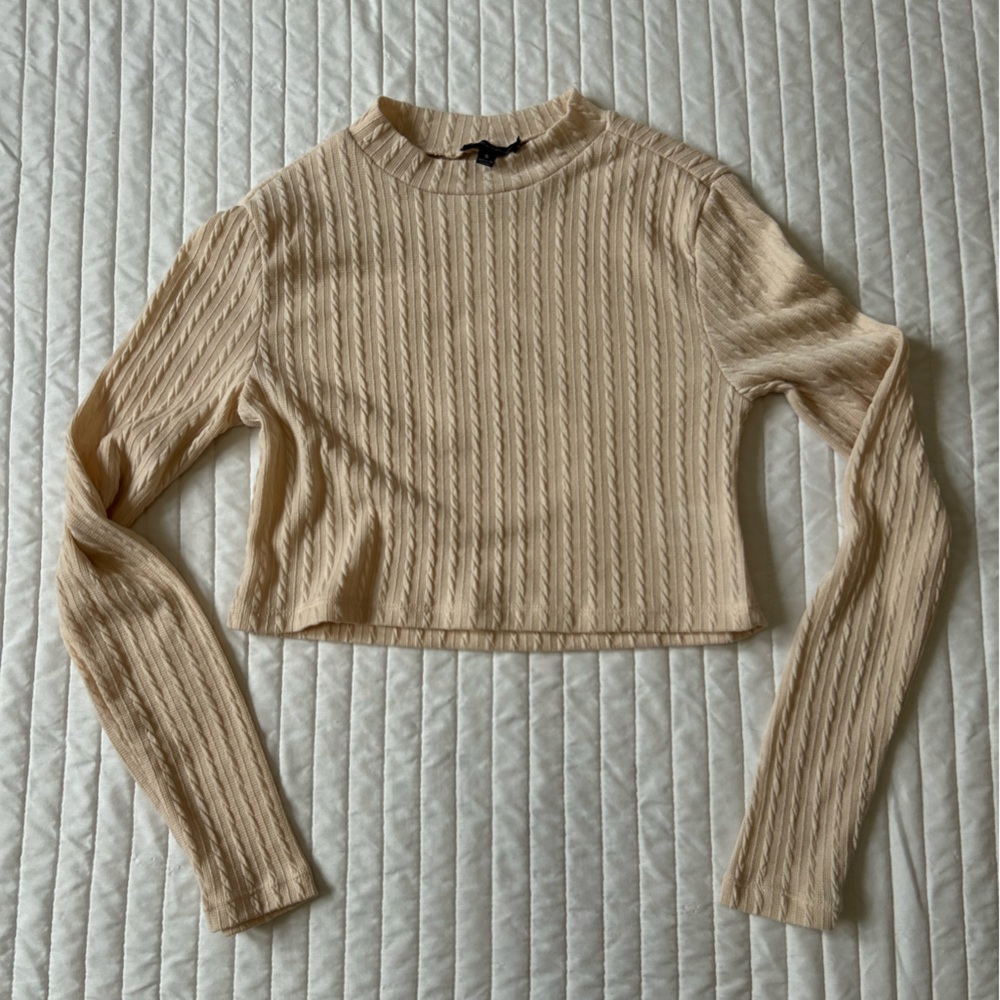 Cable Knit Crop Top